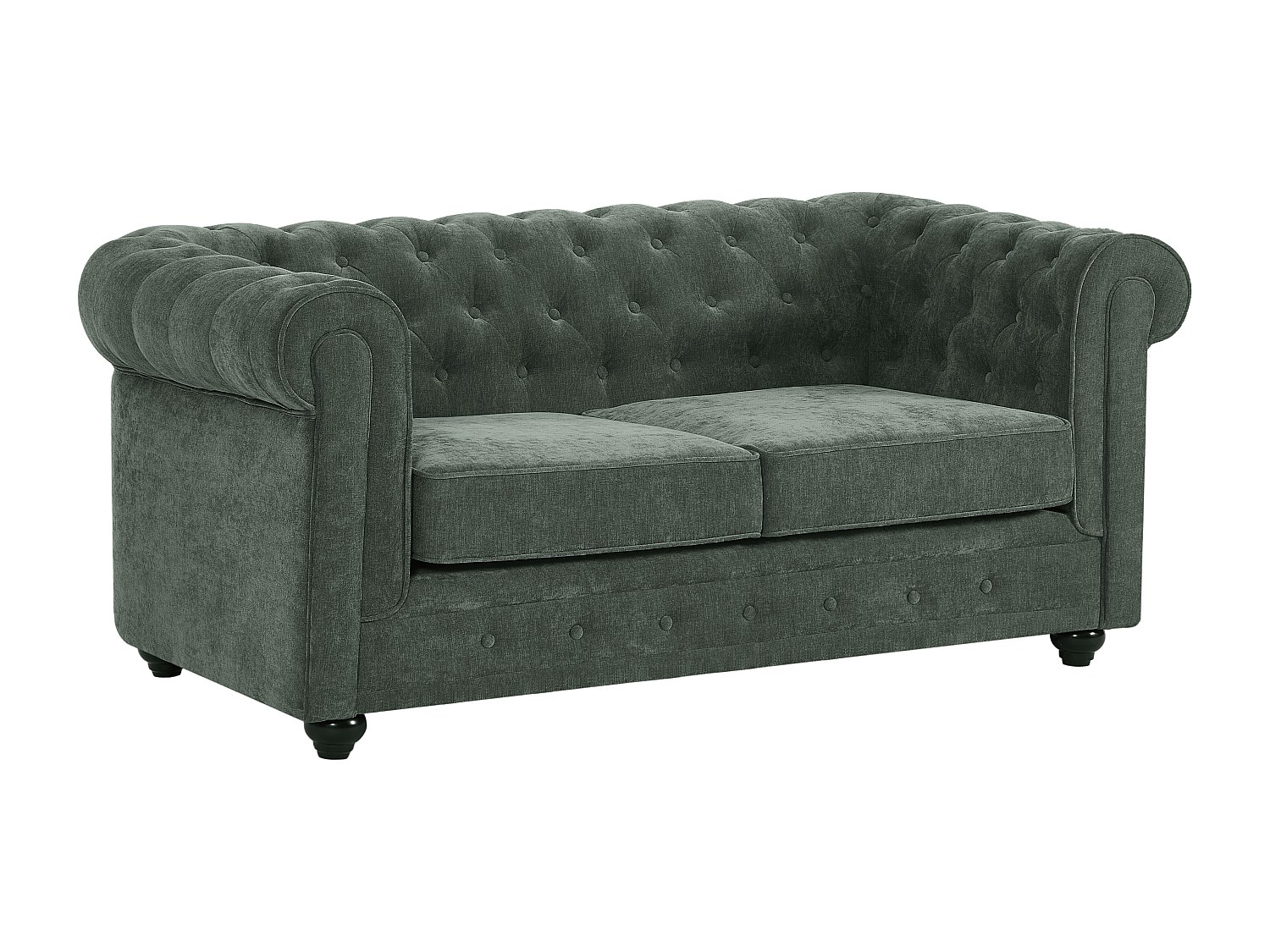 2-Sitzer-Sofa - Stoff - Grün - CHESTERFIELD günstig online kaufen