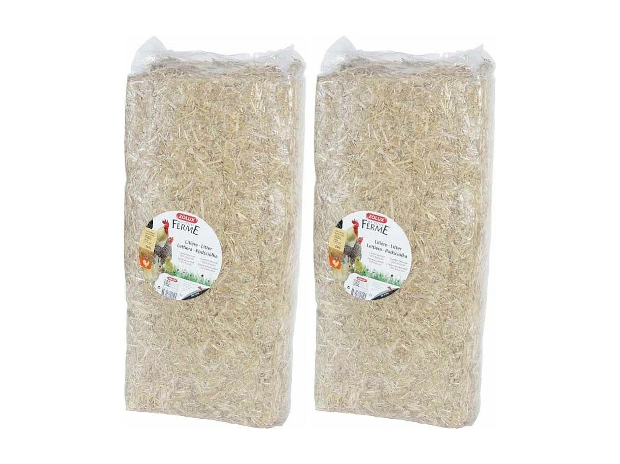 Paille naturelle pour litière 240 litres Lot de 2