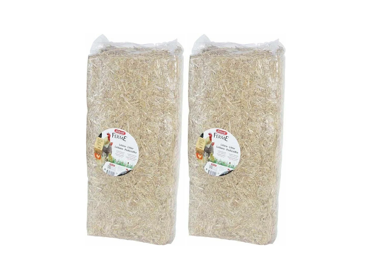Paille naturelle pour litière 240 litres Lot de 2