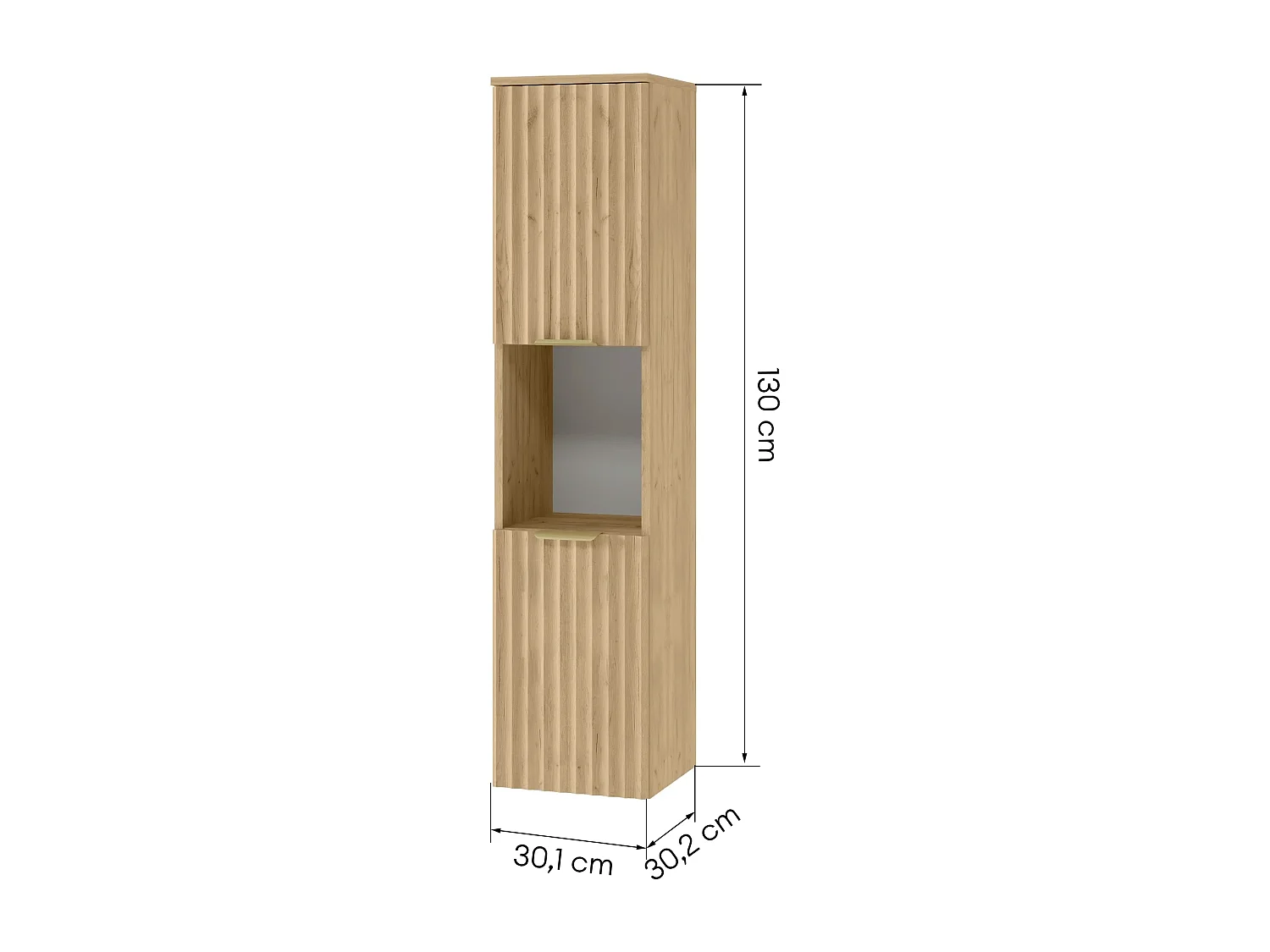 Columna de pared 2 puertas Dania Madera