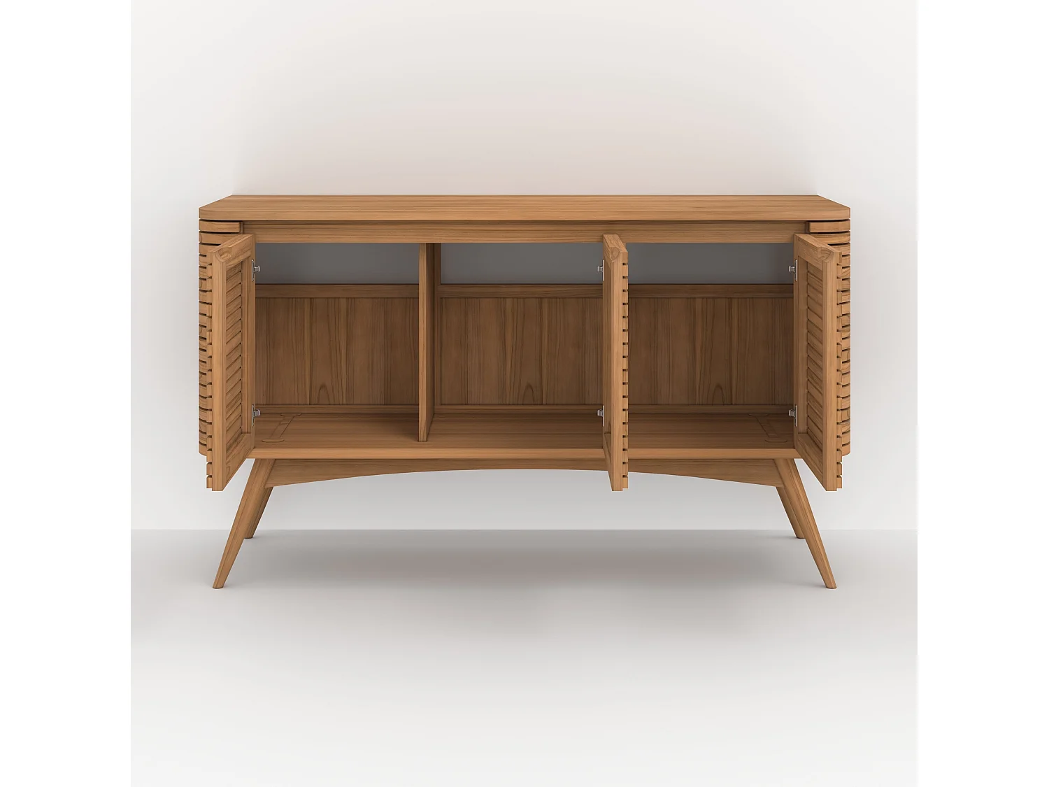 Meuble de salle de bain en bois de teck 140 cm - Auguste