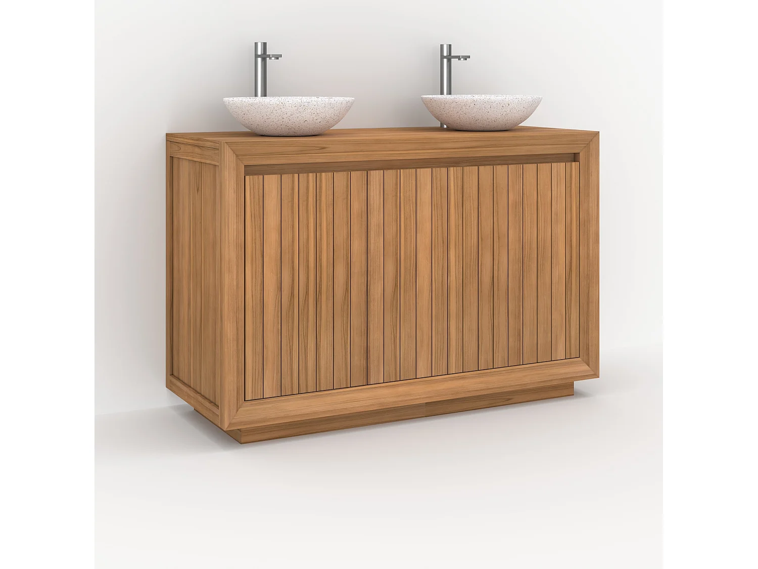 Mueble de baño de madera de teca 120 cm - Pernelle