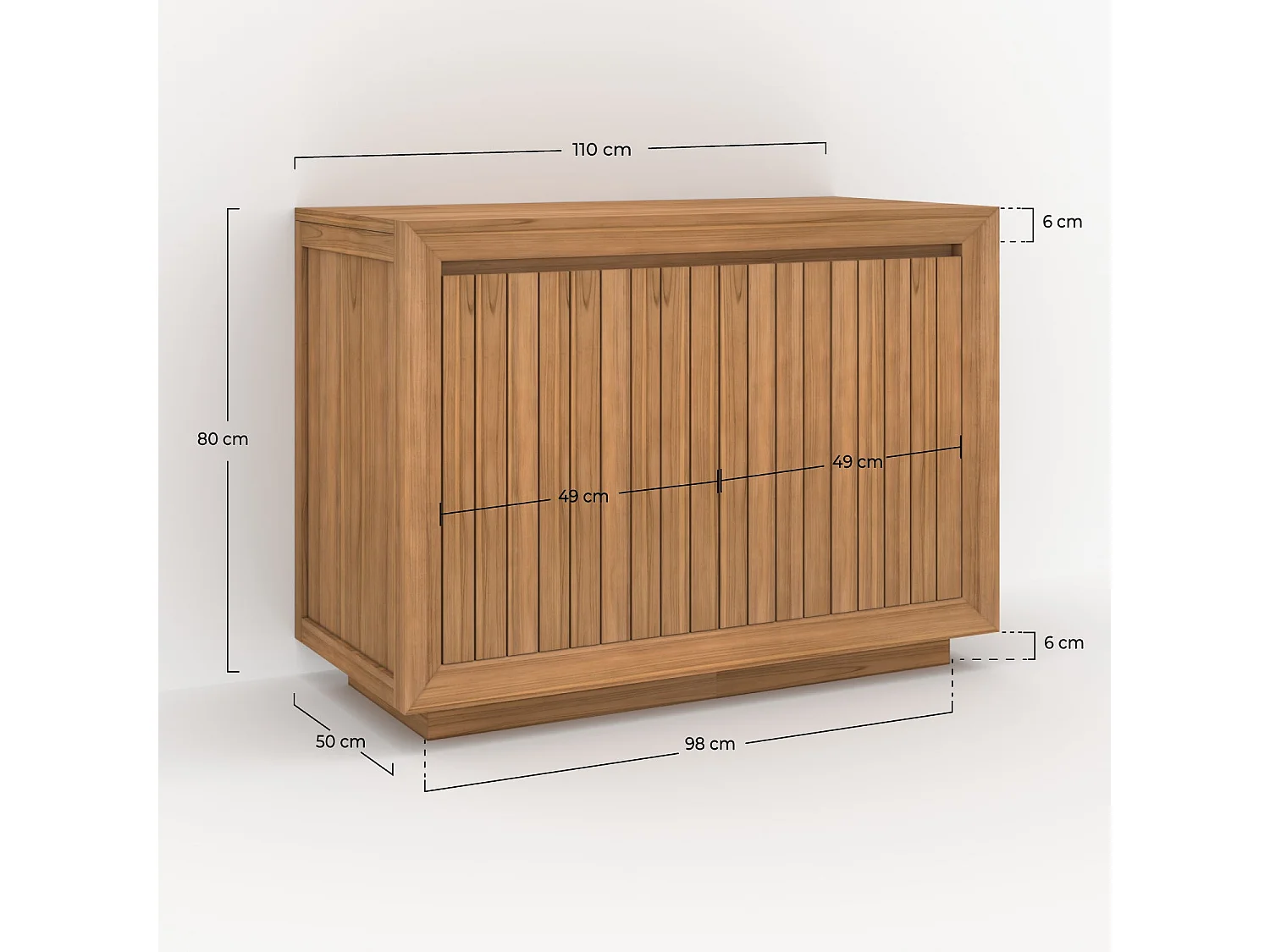 Mobile bagno in legno di teak 110 cm - Pernelle