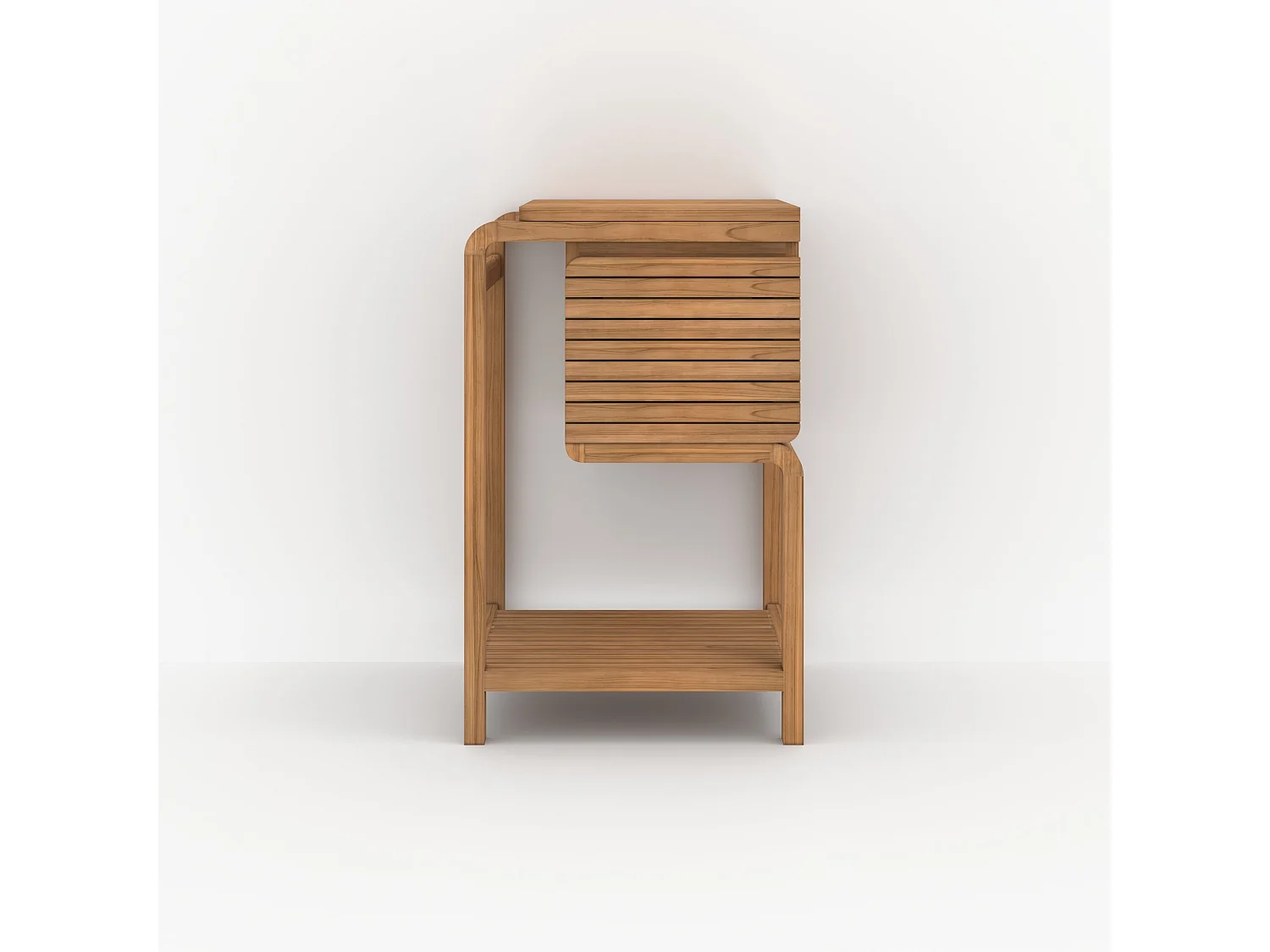 Meuble de salle de bain en bois de teck 50 cm - Lucette
