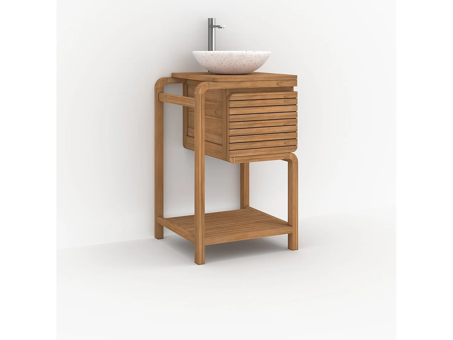 Meuble de salle de bain en bois de teck 50 cm - Lucette