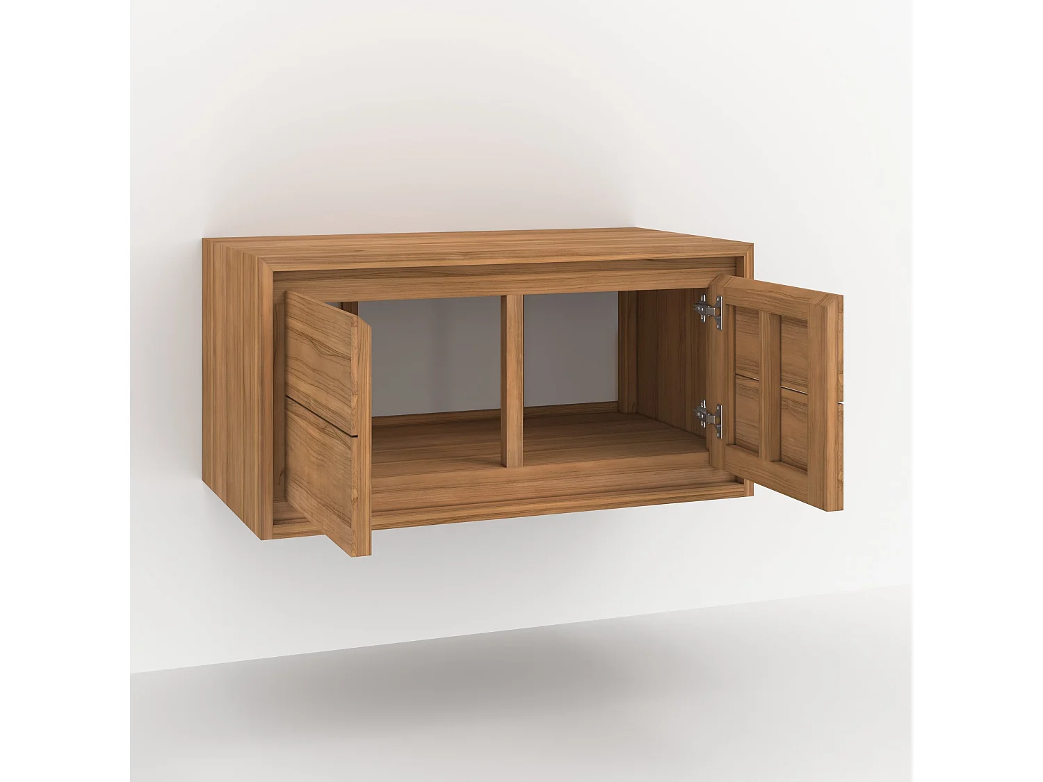 Mobile da bagno sospeso in legno di teak 90 cm - Hera