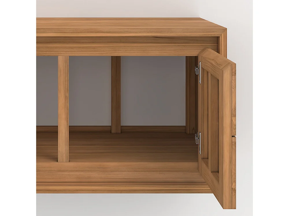 Mobile da bagno sospeso in legno di teak 90 cm - Hera