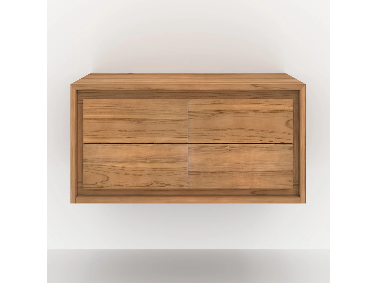 Mobile da bagno sospeso in legno di teak 90 cm - Hera