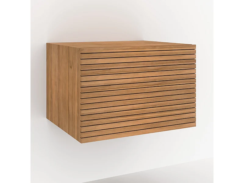 Mueble de baño colgado de madera de teca 60 cm - Raye