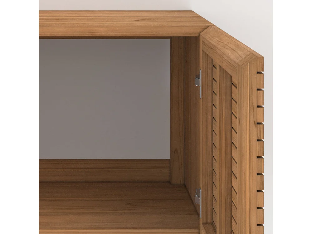 Mobile da bagno sospeso in legno di teak 60 cm - Raye