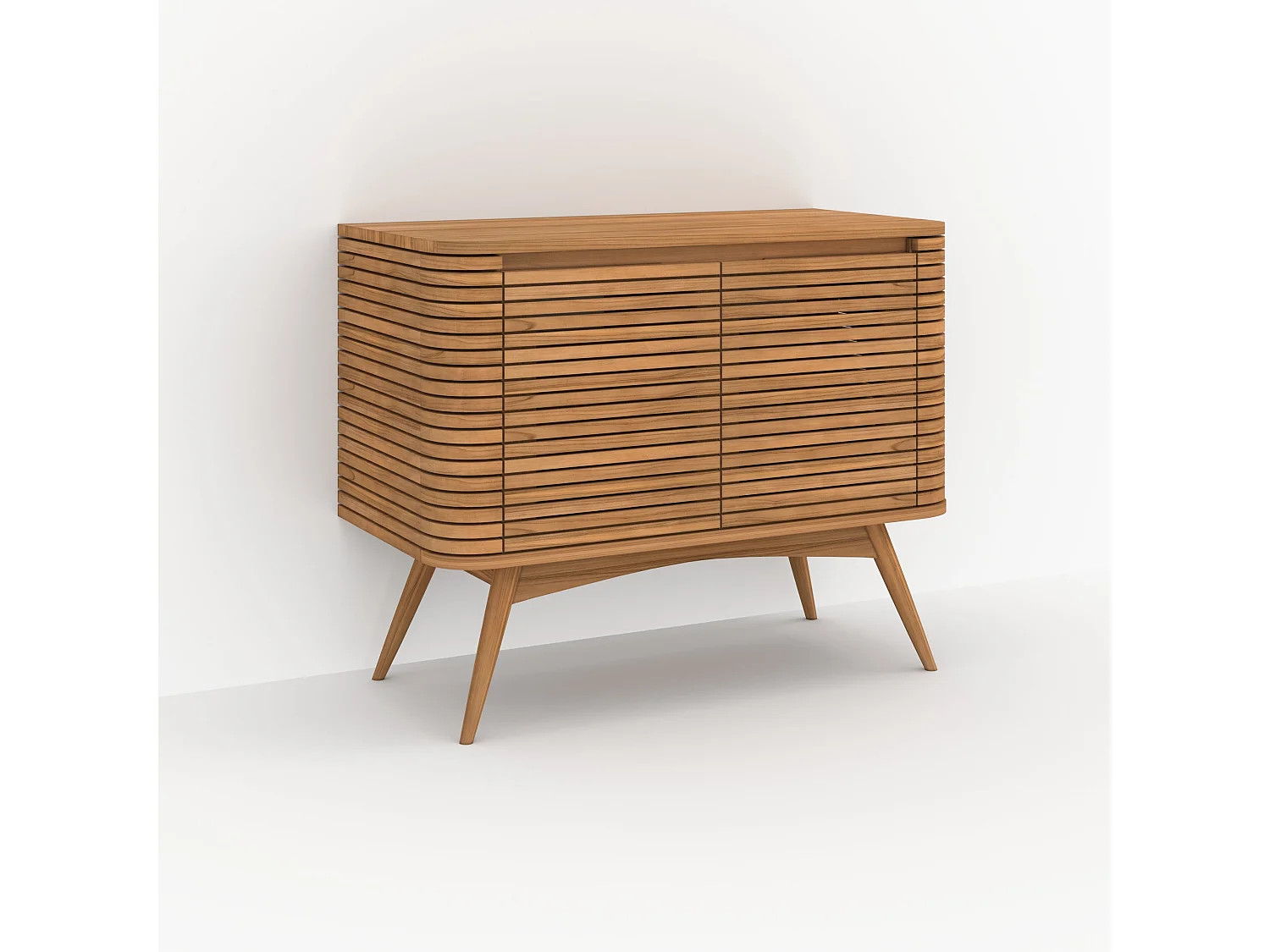 Meuble de salle de bain en bois de teck 100 cm - Auguste