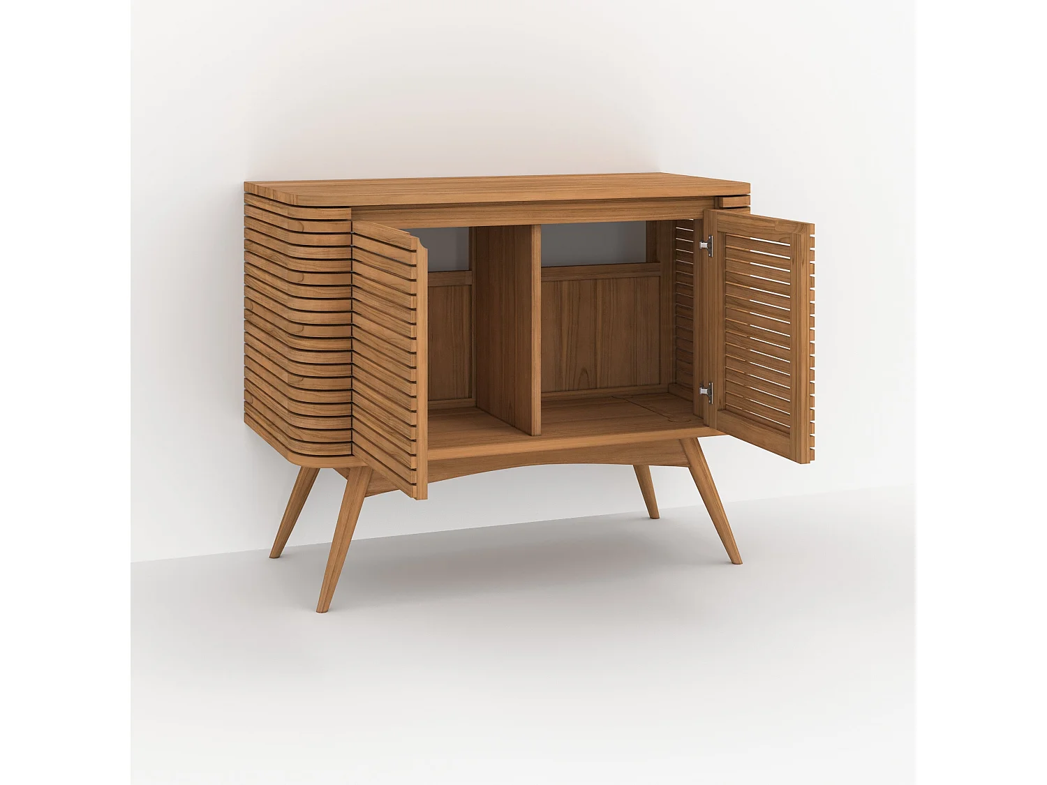 Meuble de salle de bain en bois de teck 100 cm - Auguste