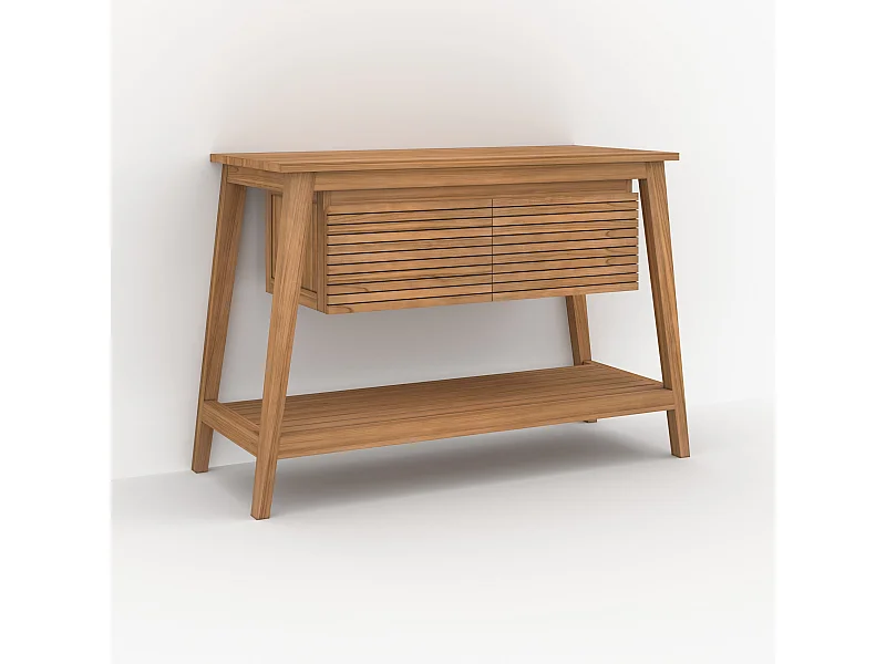 Mobile da bagno in legno di teak 120 cm - César