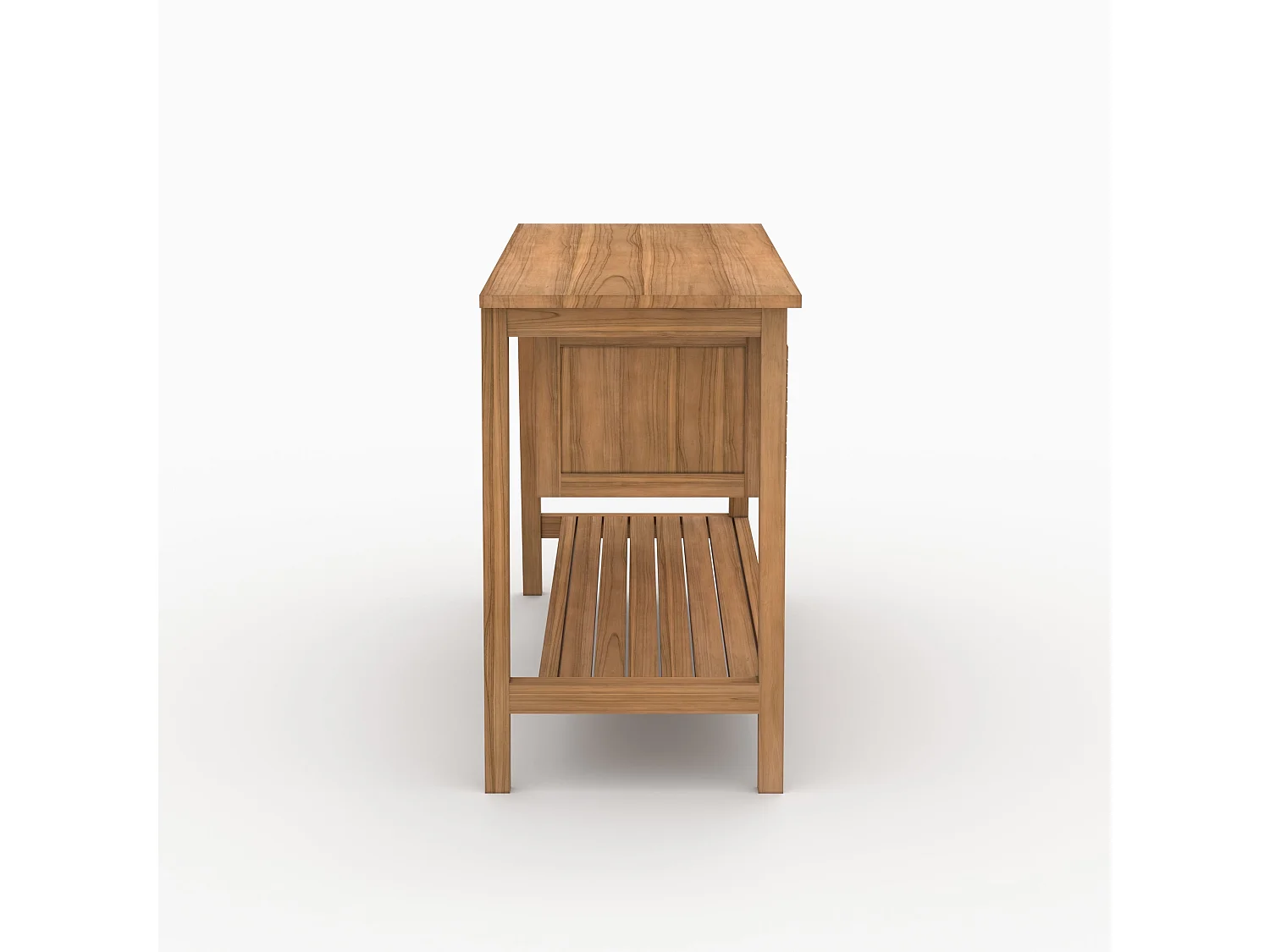 Meuble de salle de bain en bois de teck 120 cm - César