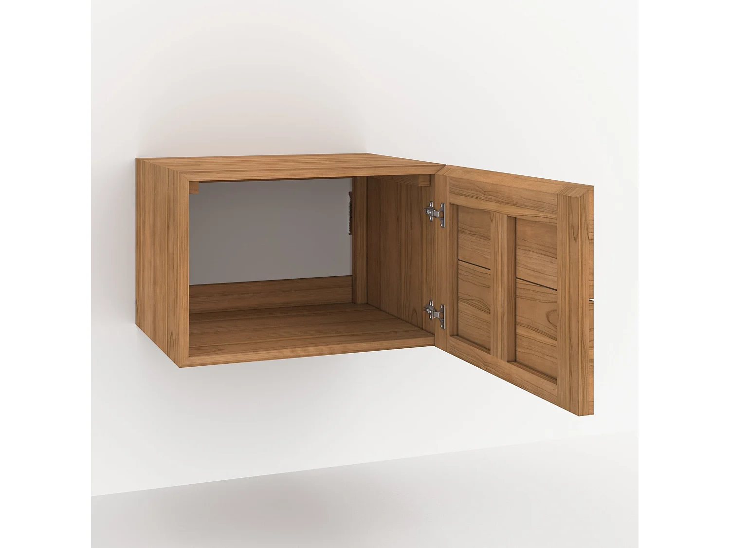 Meuble de salle de bain suspendu en bois de teck 60 cm - Hera