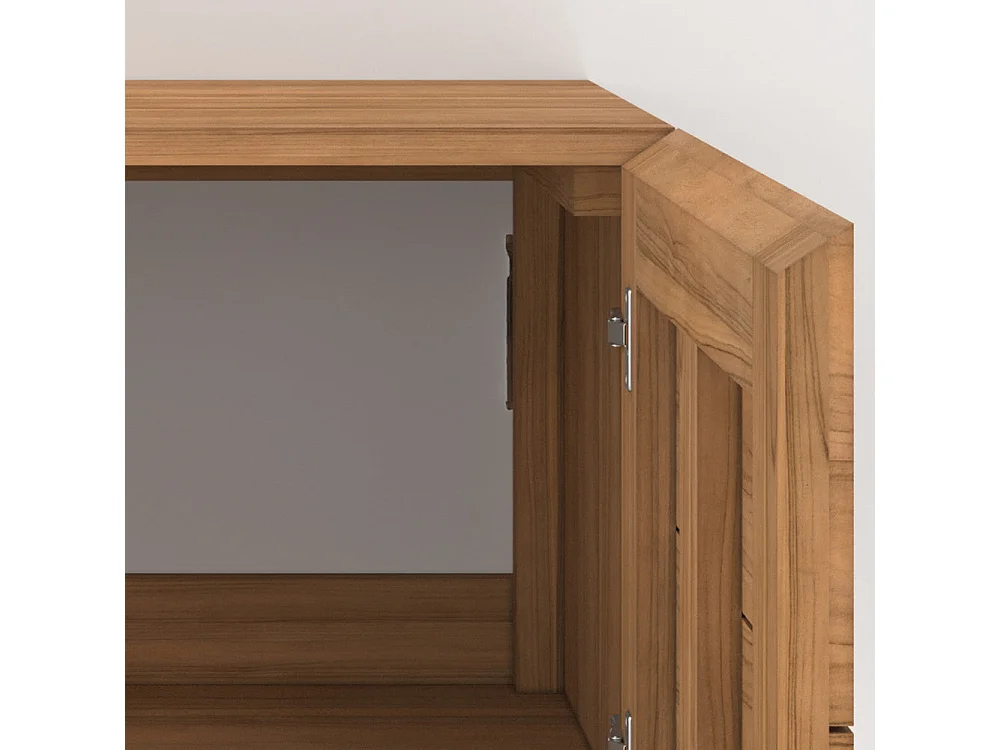 Meuble de salle de bain suspendu en bois de teck 60 cm - Hera