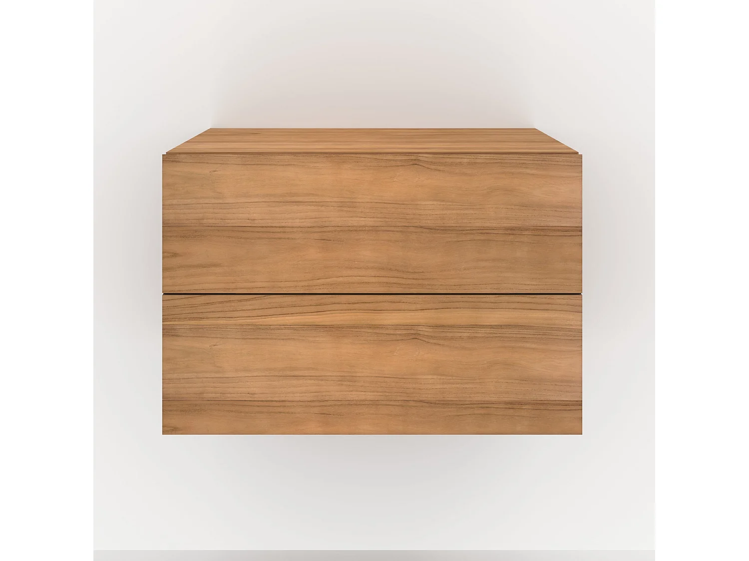 Meuble de salle de bain suspendu en bois de teck 60 cm - Hera