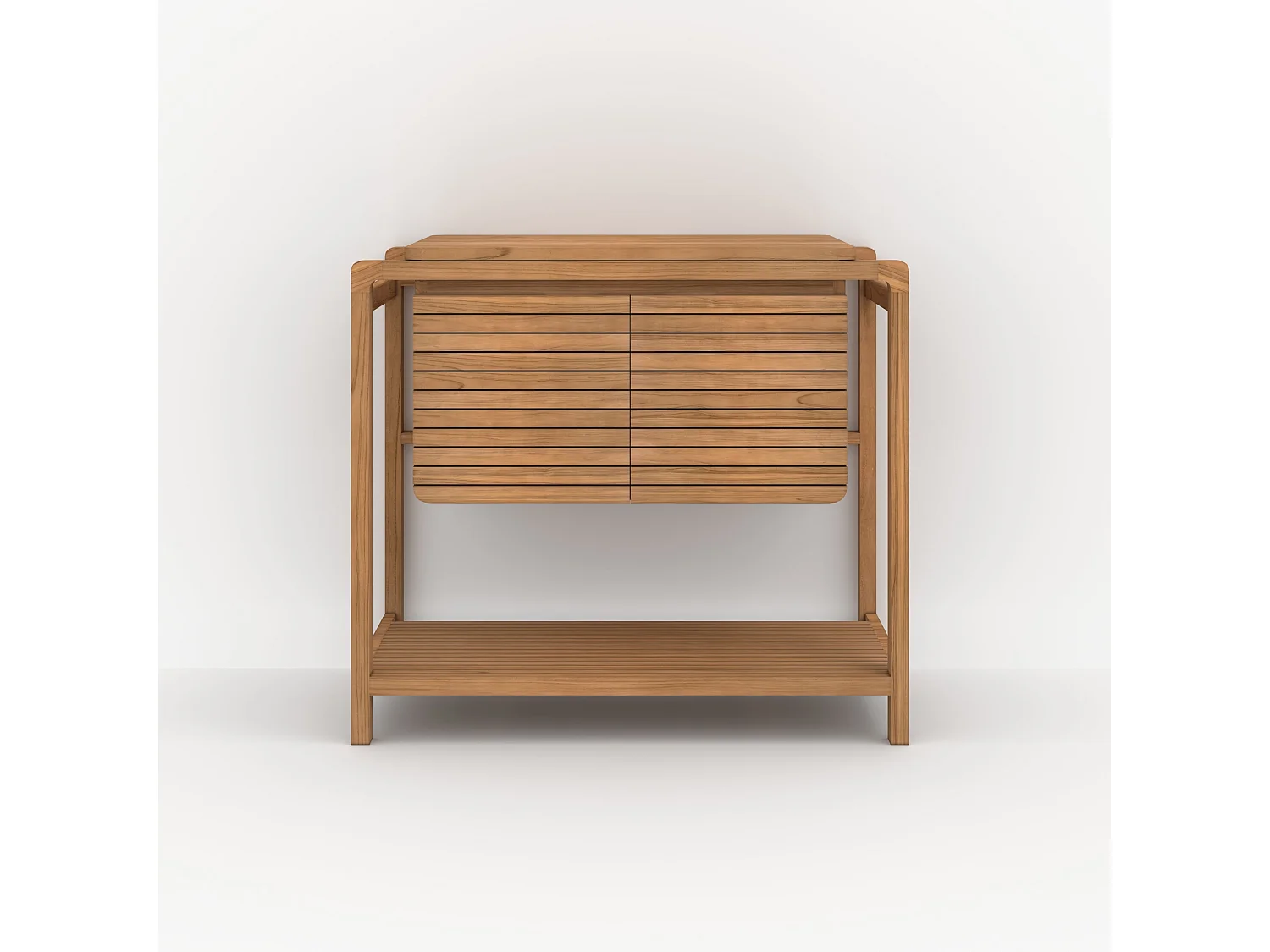 Mobile da bagno in legno di teak 90 cm - Lucette