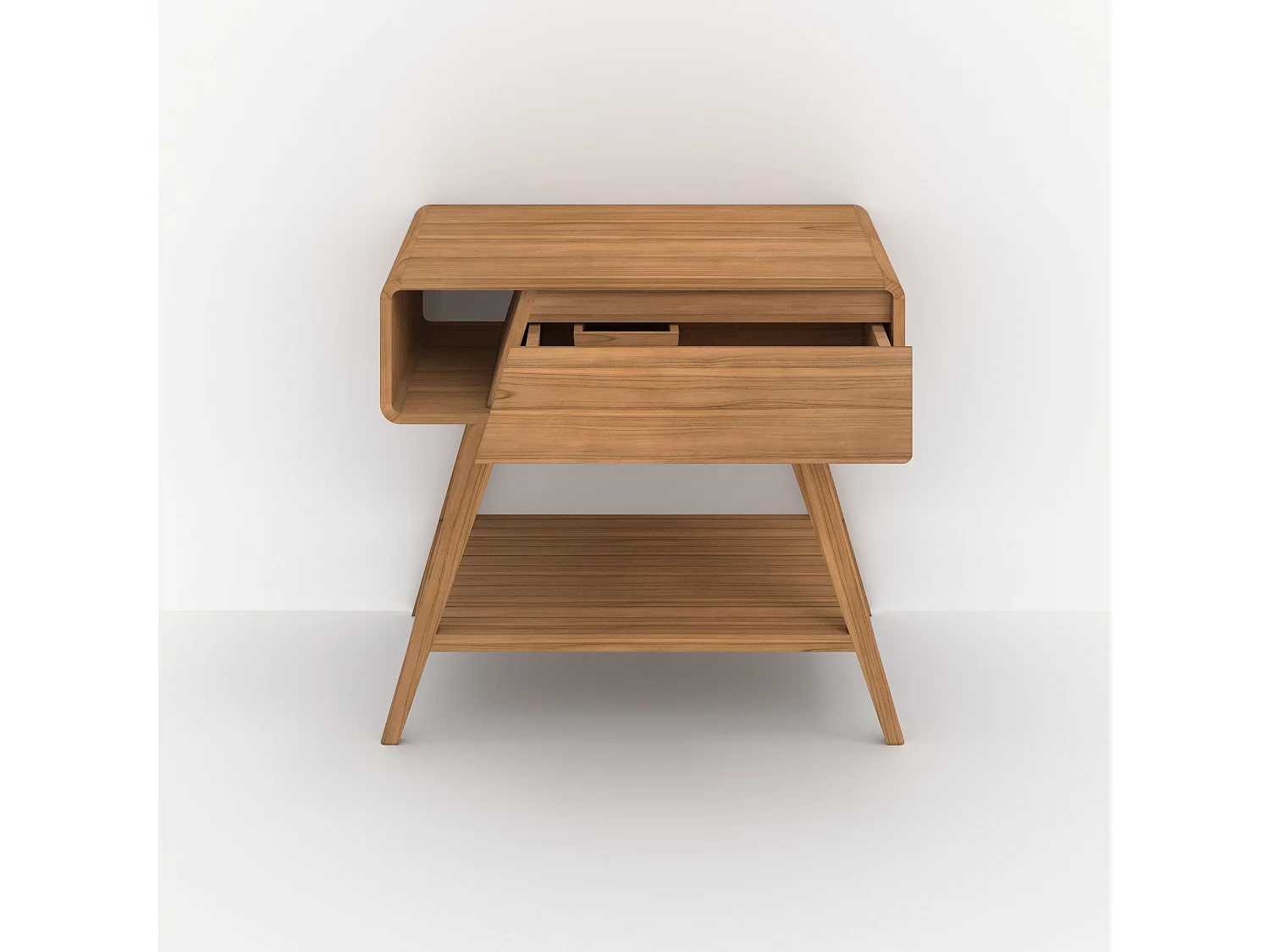 Meuble de salle de bain en bois de teck 90 cm - Kafa