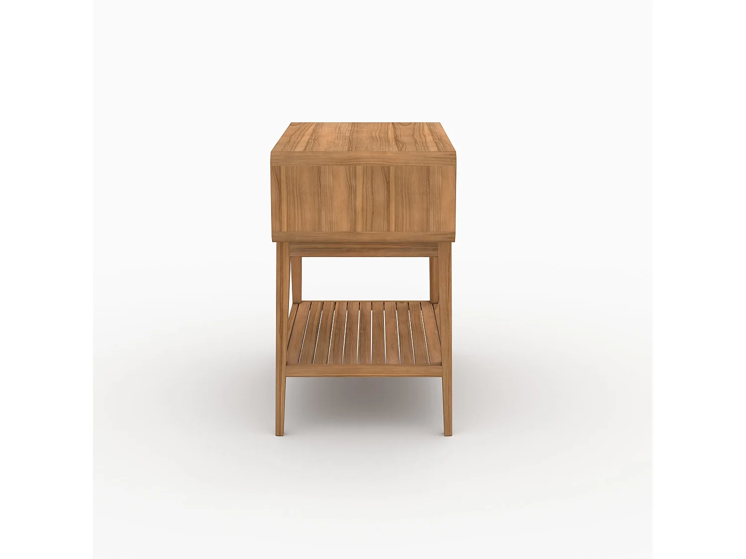 Meuble de salle de bain en bois de teck 90 cm - Kafa