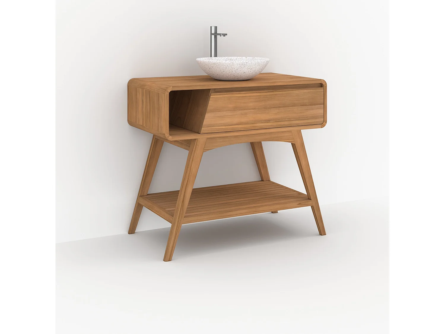Mobile bagno in legno di teak 90 cm - Kafa