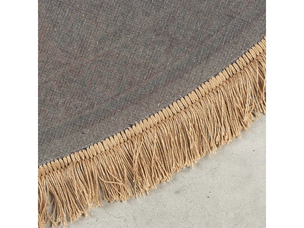 Raz IV - Tapis persan à franges -  Rouge - 160x160cm