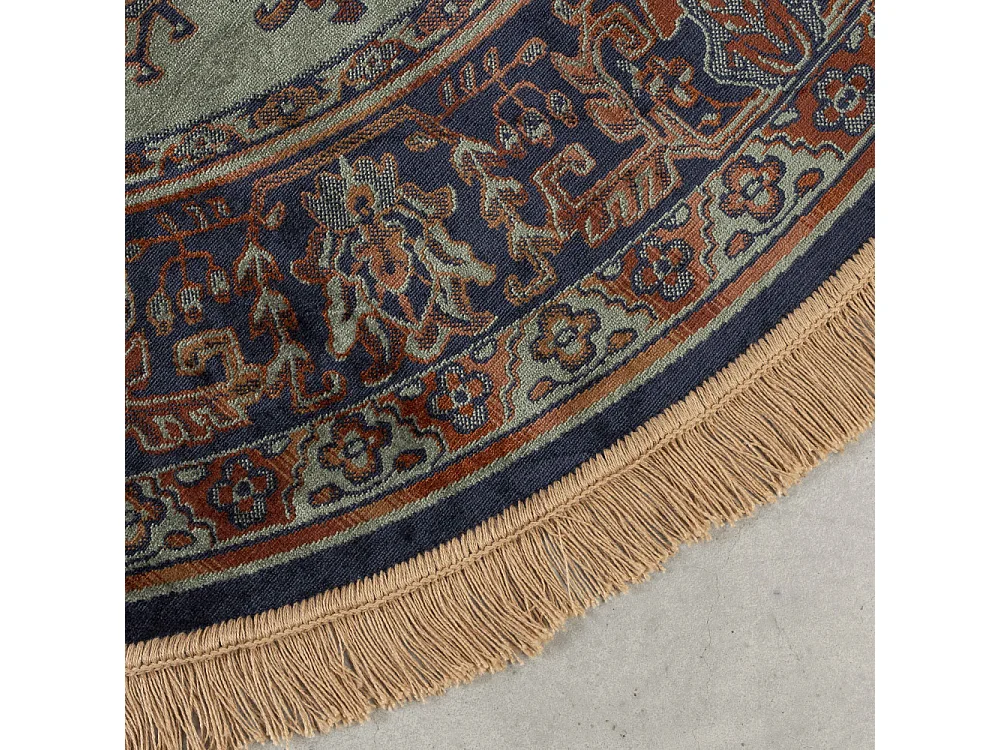 Raz IV - Tapis persan à franges -  Rouge - 160x160cm