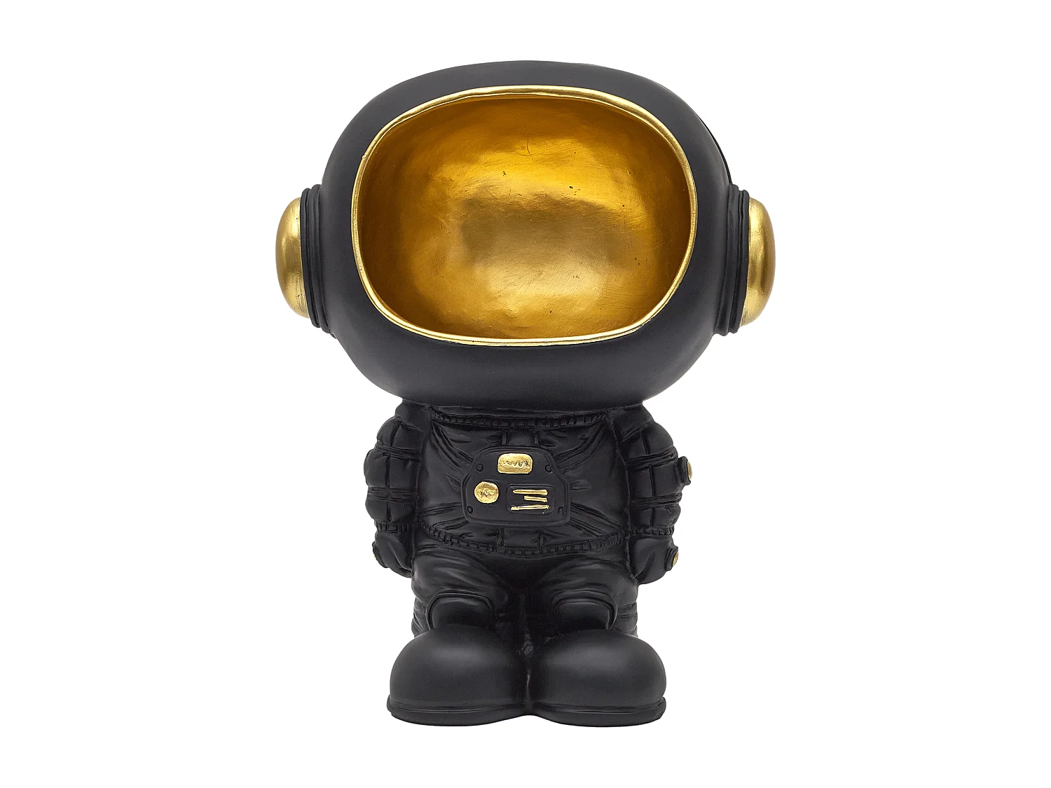 Statue Astronaute Vide Poche Noir Noir, Or