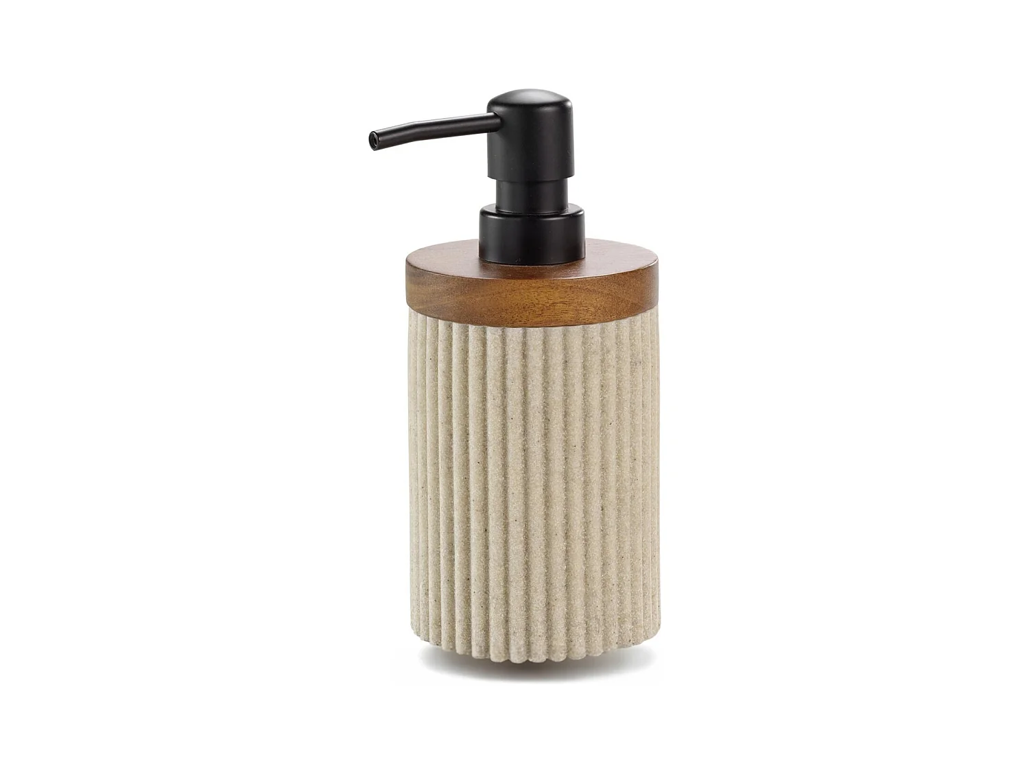 Distributore di Sapone "Niagara" 17cm Naturale in Acacia Moderno e Pratico