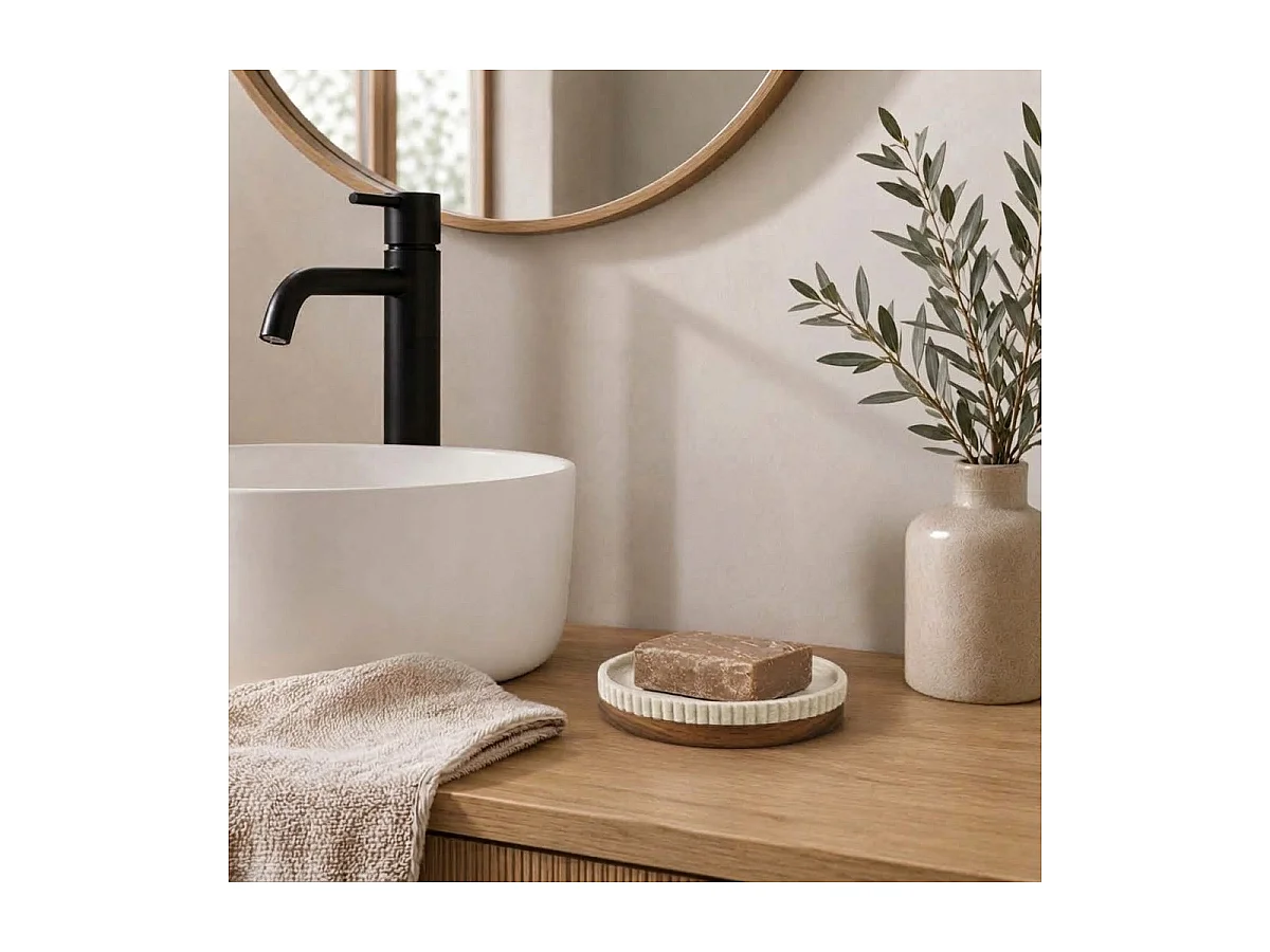 Zeepbakje Design "Niagara" 14cm Natuurlijk Acaciahout Modern en Praktisch