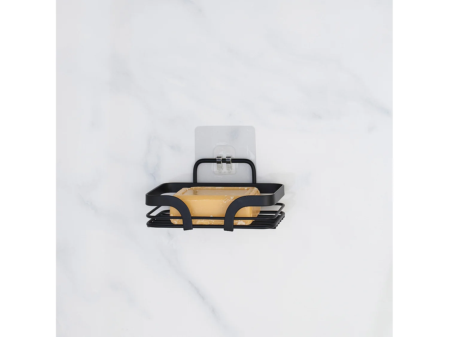 Porte Savon Adhésif "Filaire Premium" 14cm Noir