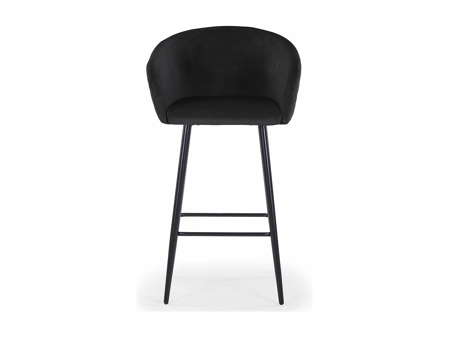 Lot de 2 chaises de bar Bobby Velours Noir