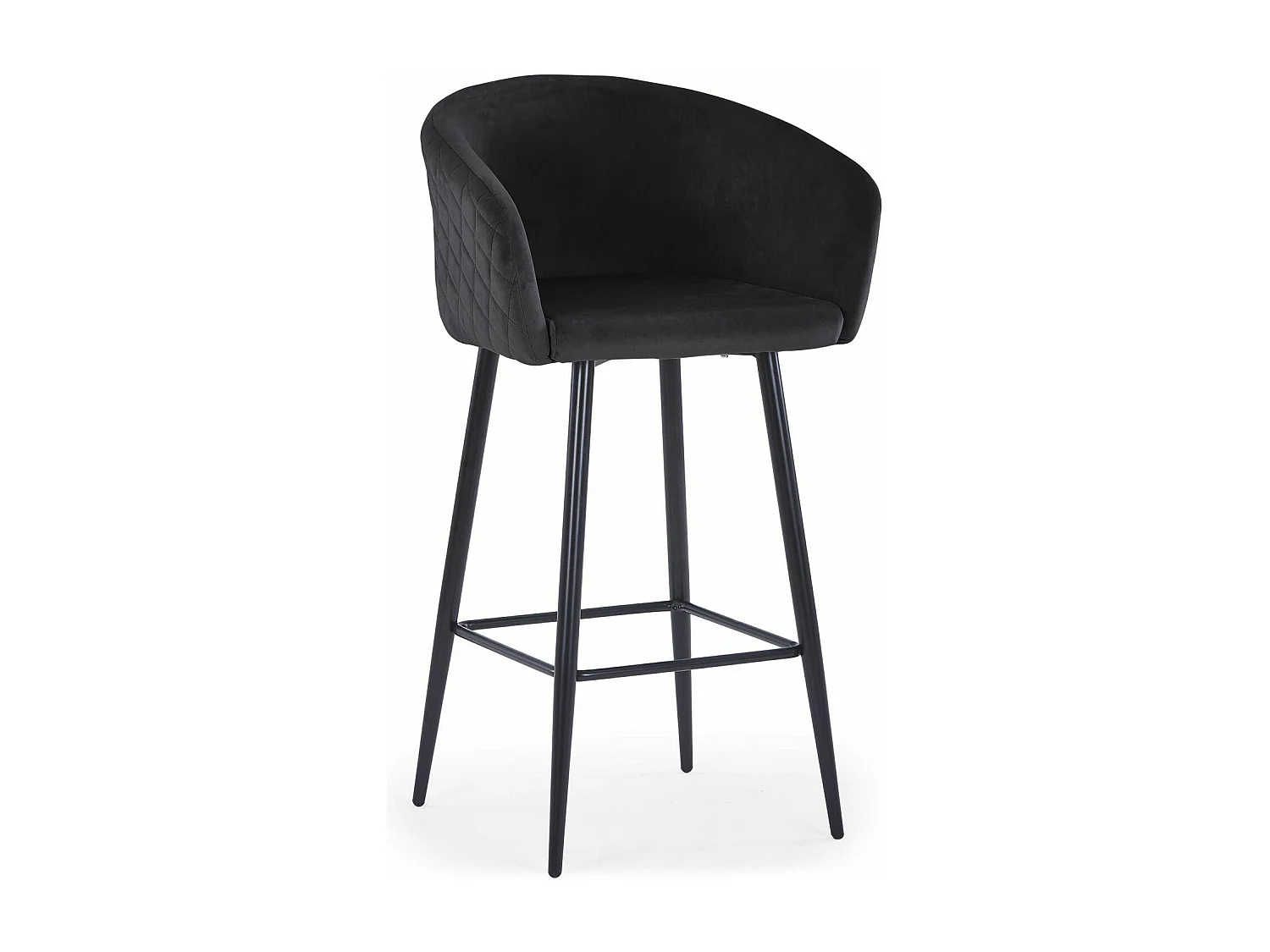 Lot de 2 chaises de bar Bobby Velours Noir