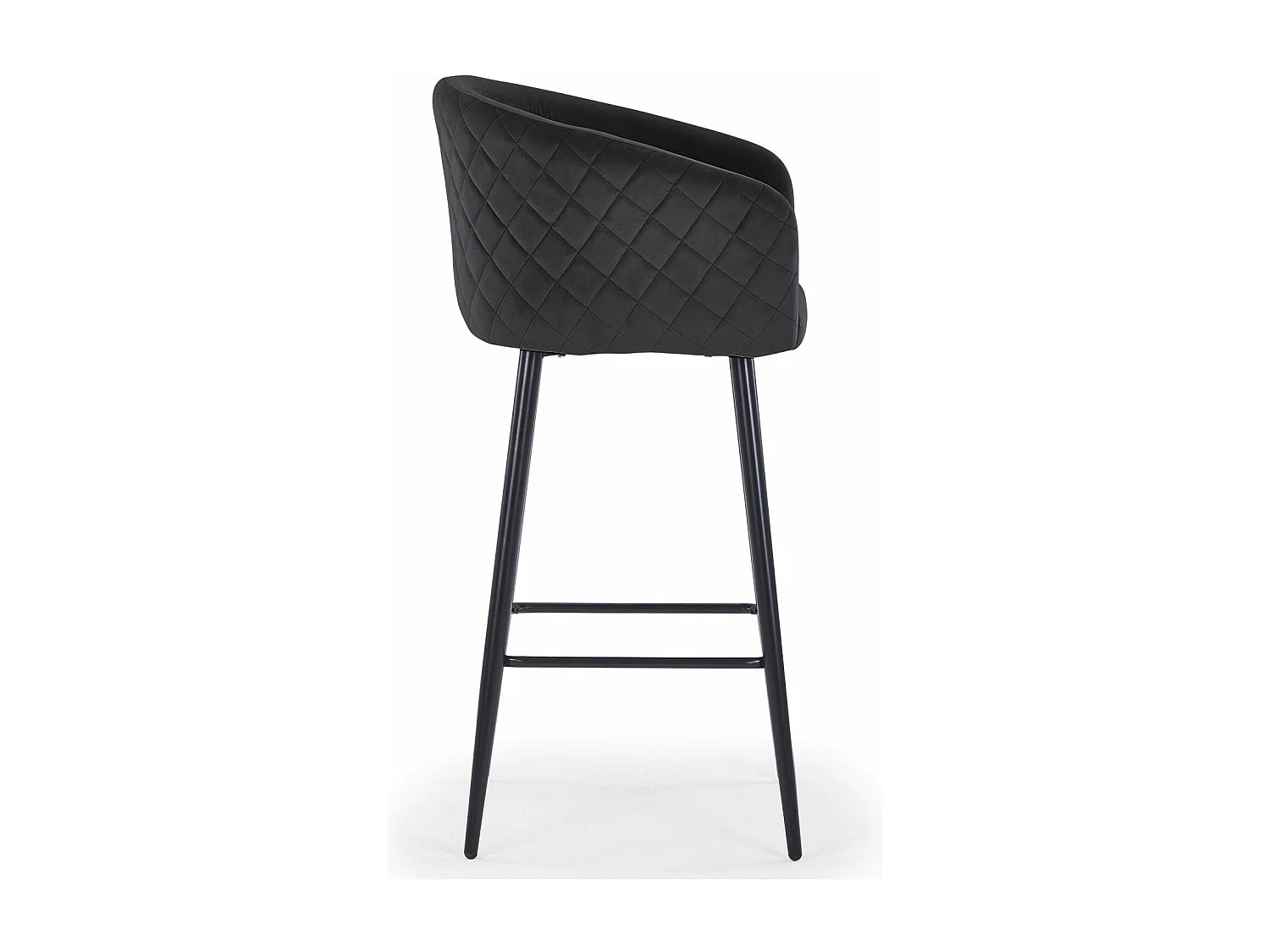Lot de 2 chaises de bar Bobby Velours Noir