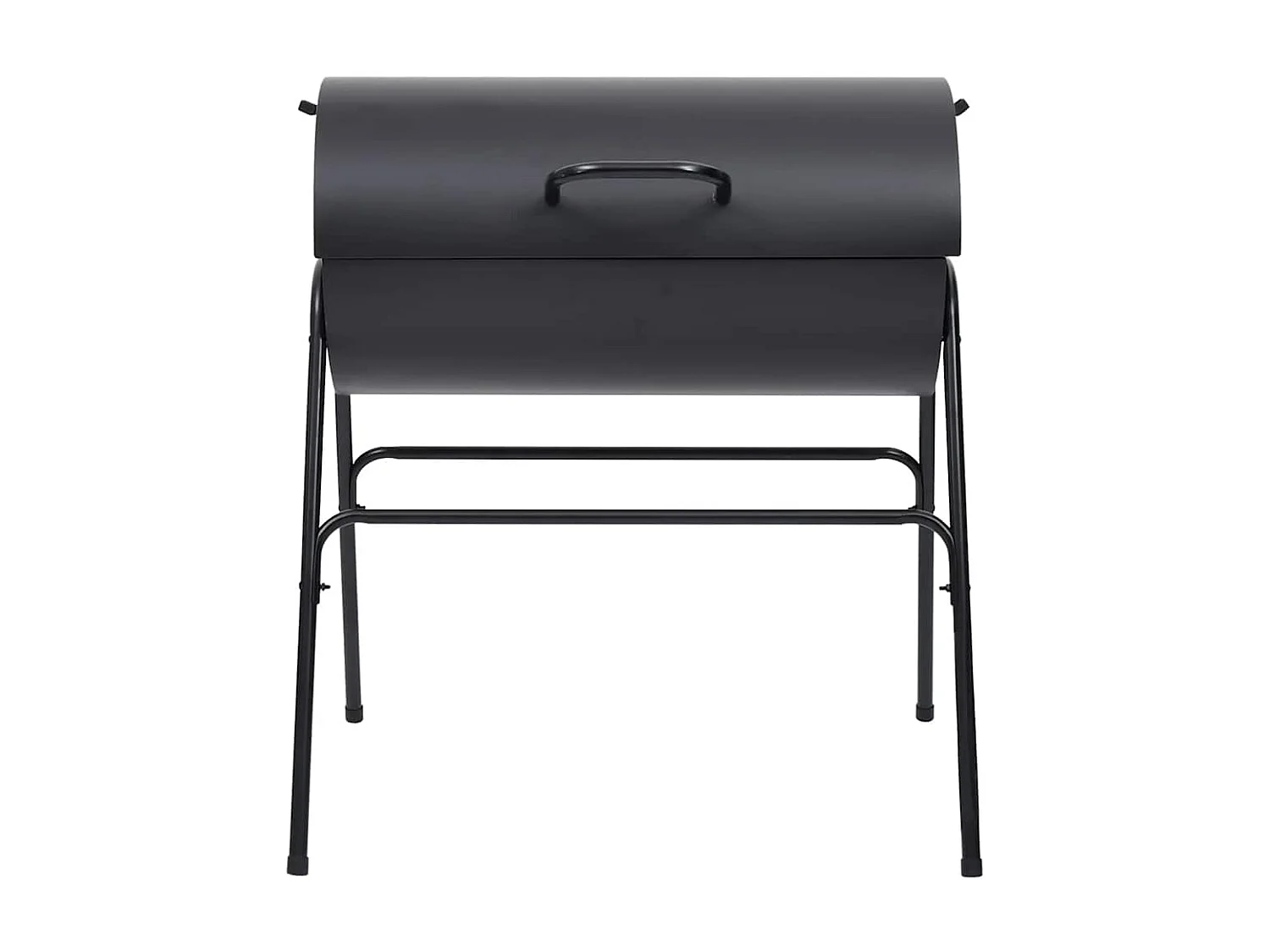 Vatgrill met 2 kookroosters Zwart 80x95x90 cm Staal