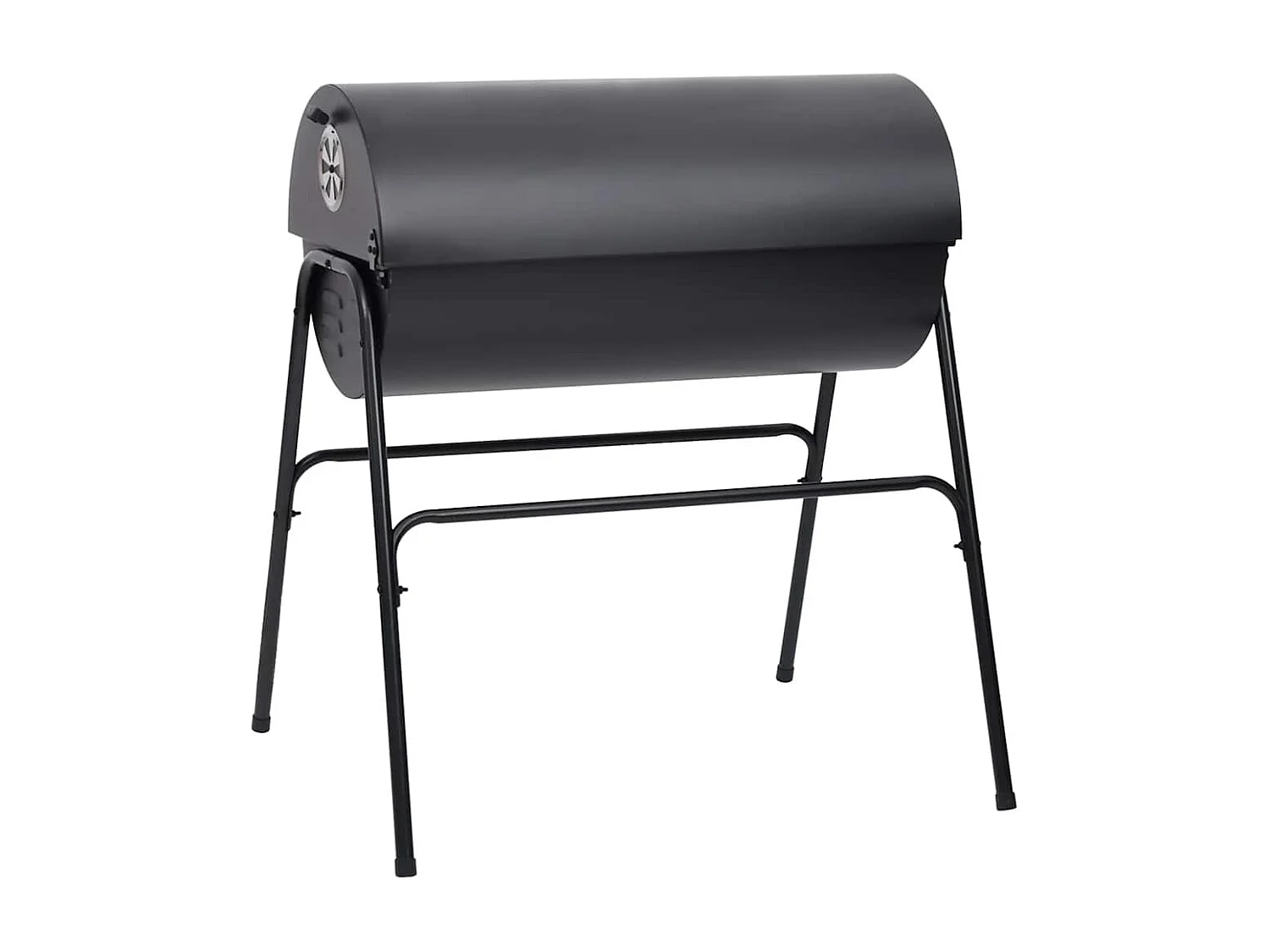 Vatgrill met 2 kookroosters Zwart 80x95x90 cm Staal