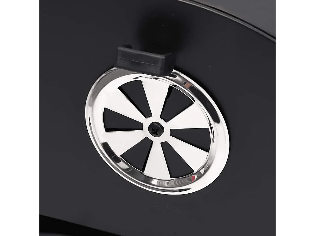 Vatgrill met 2 kookroosters Zwart 80x95x90 cm Staal