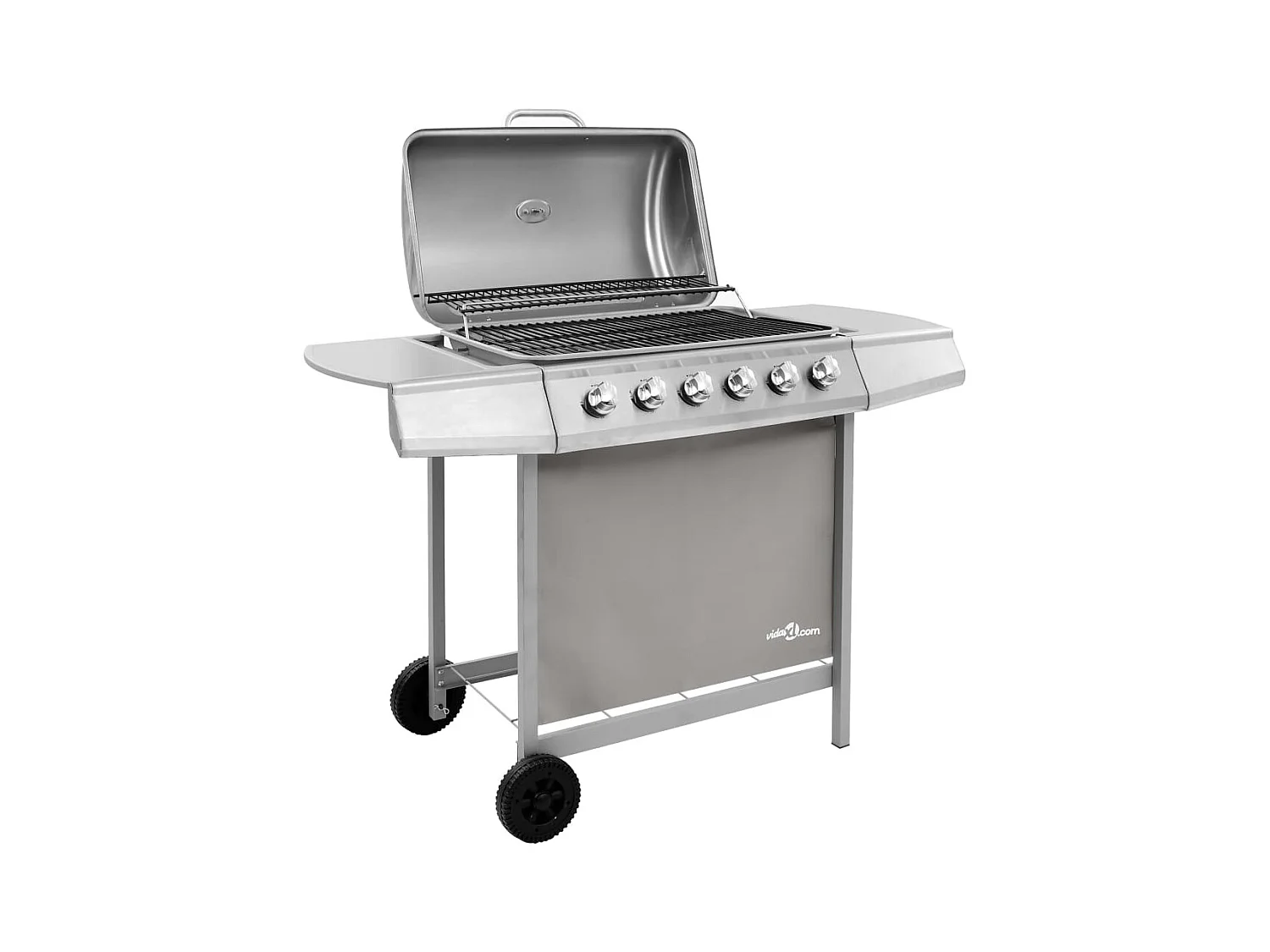 Barbecue gril à gaz avec 6 br?leurs Argenté