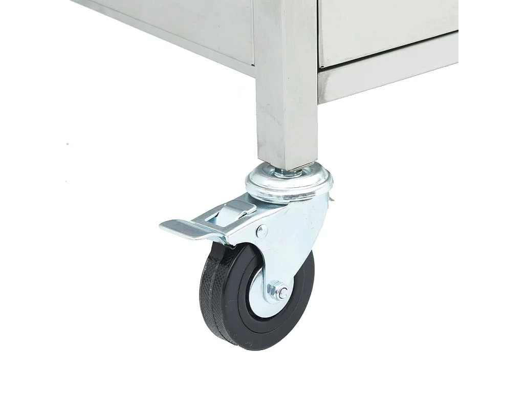 Barbecue a gas con 5 bruciatori in acciaio inox argentato