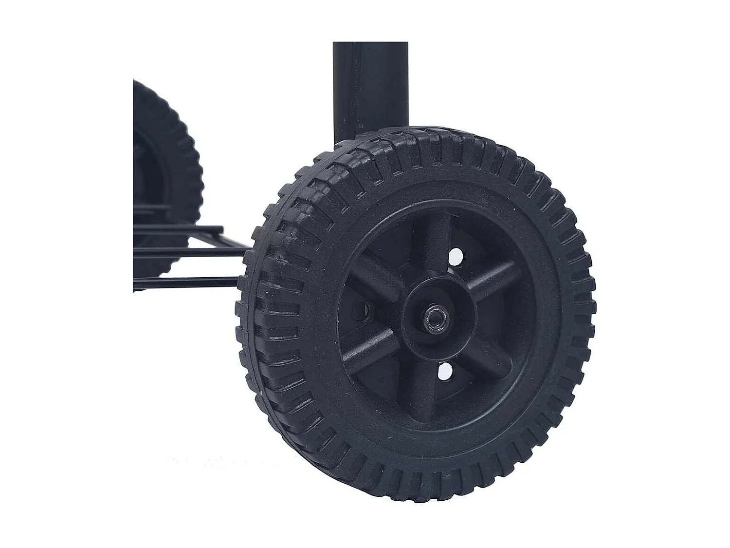 Houtskool BBQ Grill met Onderste Plank Zwart