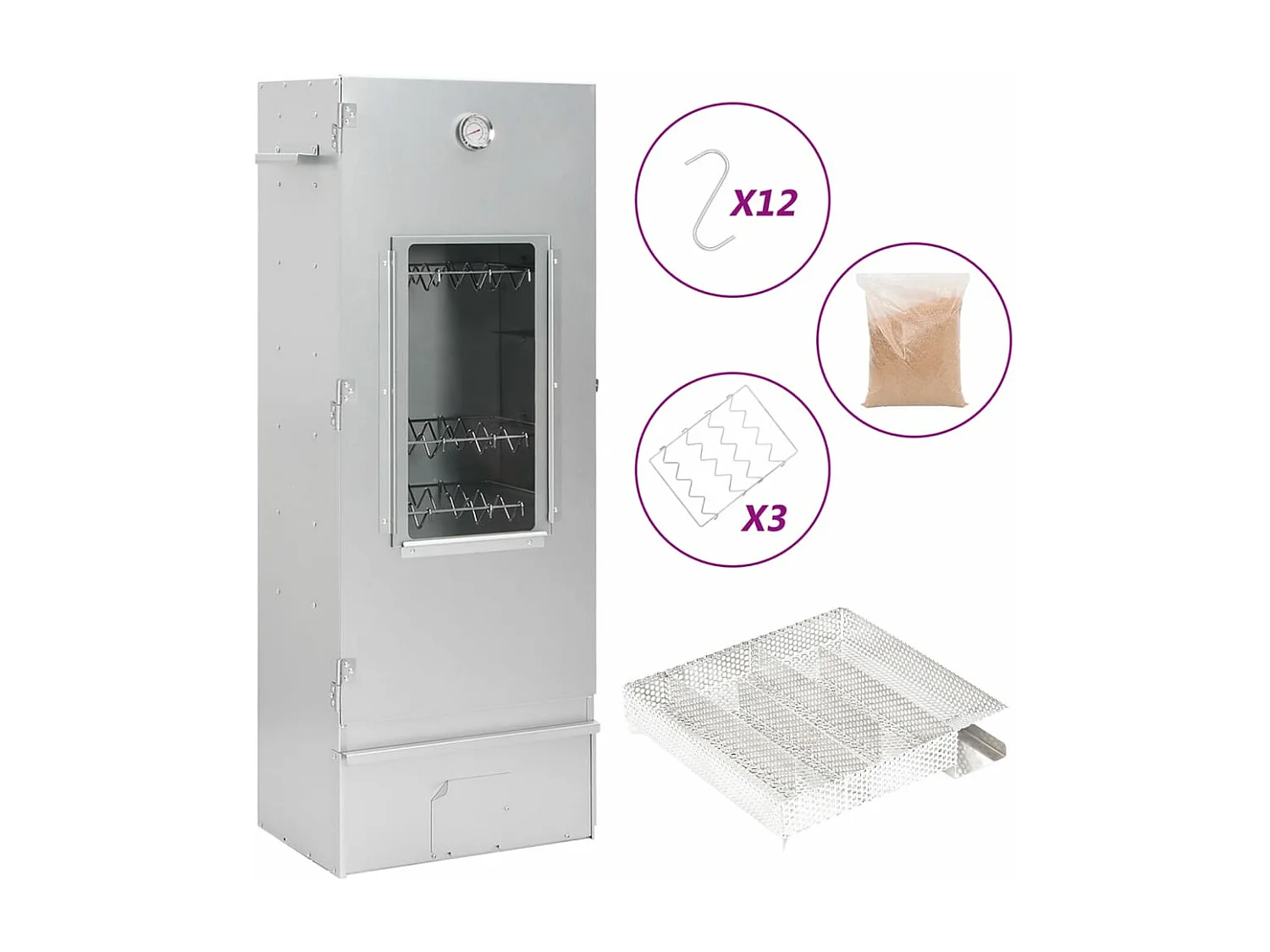 Fumoir à four à BBQ générateur de fumée froide acier galvanisé