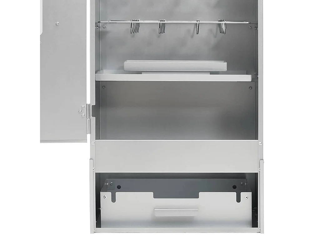 Fumoir pour four à barbecue avec copeaux de bois 44,5x29x110 cm