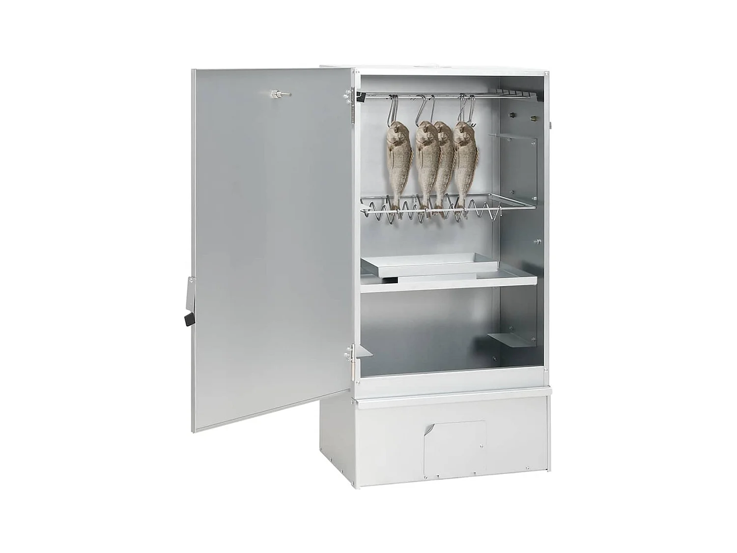 Fumoir à four à barbecue avec copeaux de bois 44,5x29x83 cm