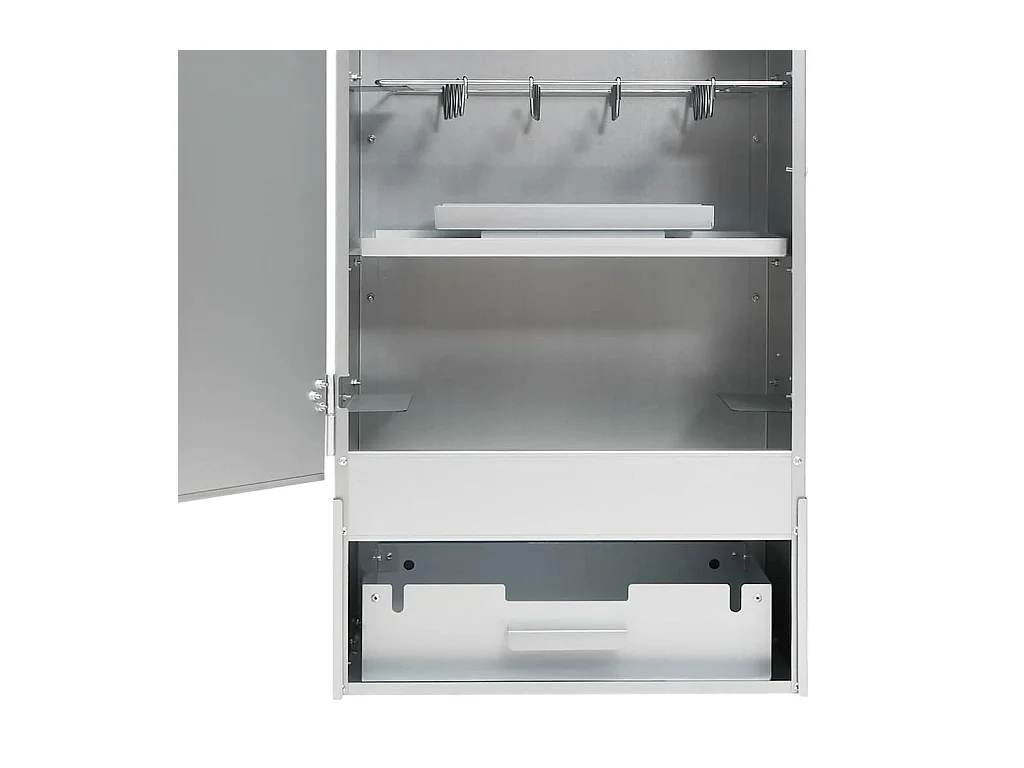 Fumoir à four à barbecue avec copeaux de bois 44,5x29x83 cm
