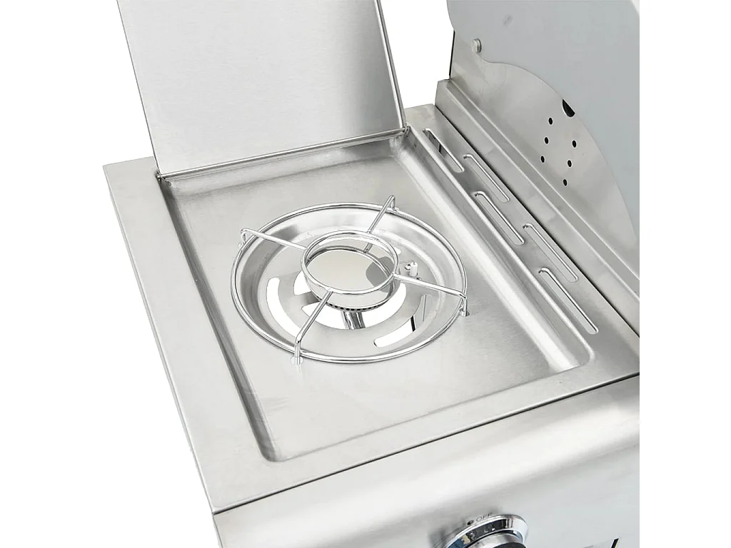 Barbecue à gaz avec 7 br?leurs argent acier inoxydable