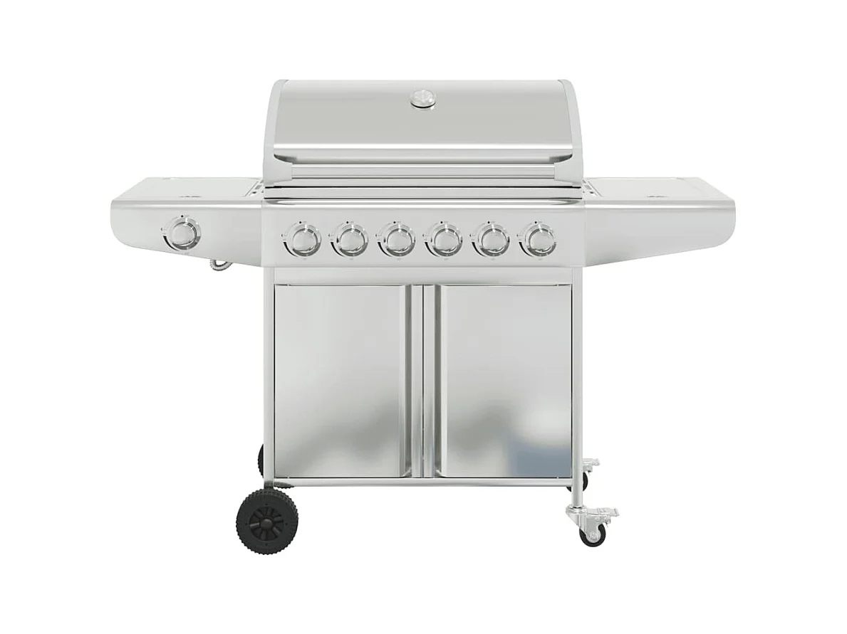 Barbecue à gaz avec 7 br?leurs argent acier inoxydable