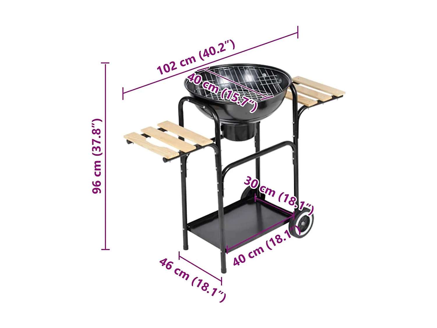 Barbecue au charbon de bois Hawai