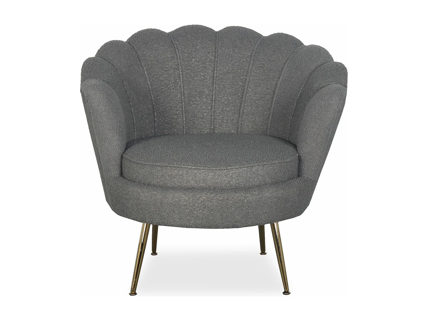 Sessel Boudoir Andersen Bouclé Stoff Grau Chic und Elegant