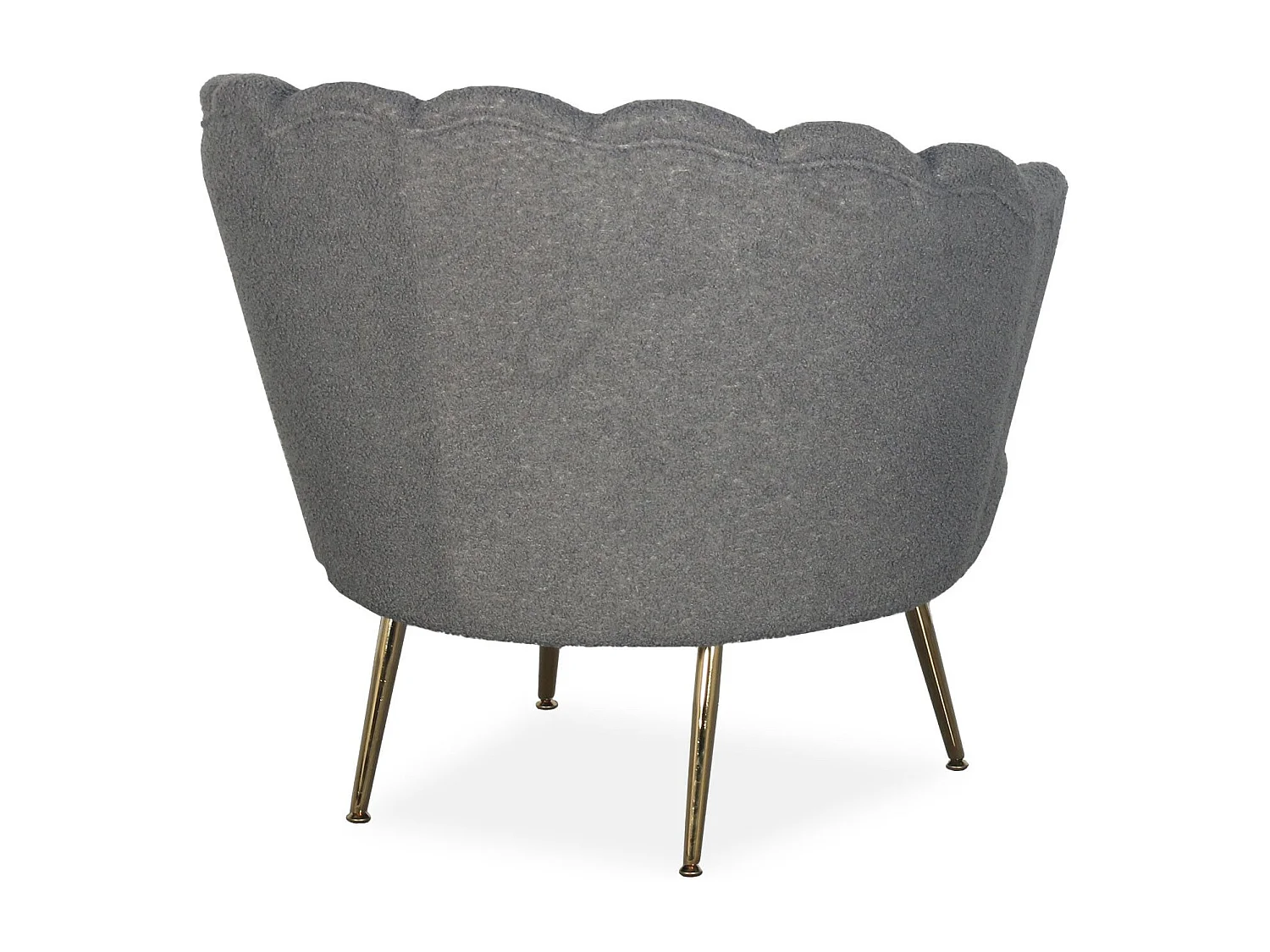 Sessel Boudoir Andersen Bouclé Stoff Grau Chic und Elegant