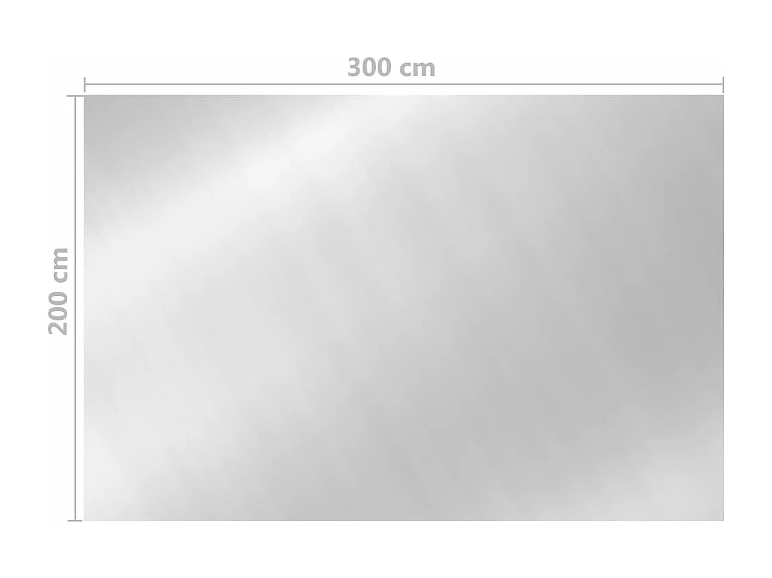 Cobertura de piscina prateada 300x200 cm PE
